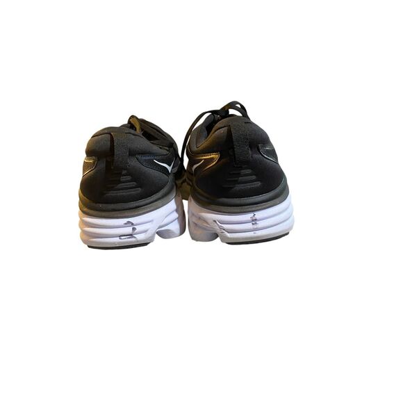 Hoka one Bondi 8 men’s black and white athletic running shoe 11 E main image 5